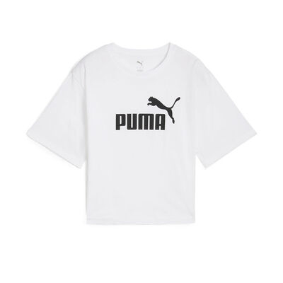Puma Ess Cropped No1 Logo Relaxed Tee