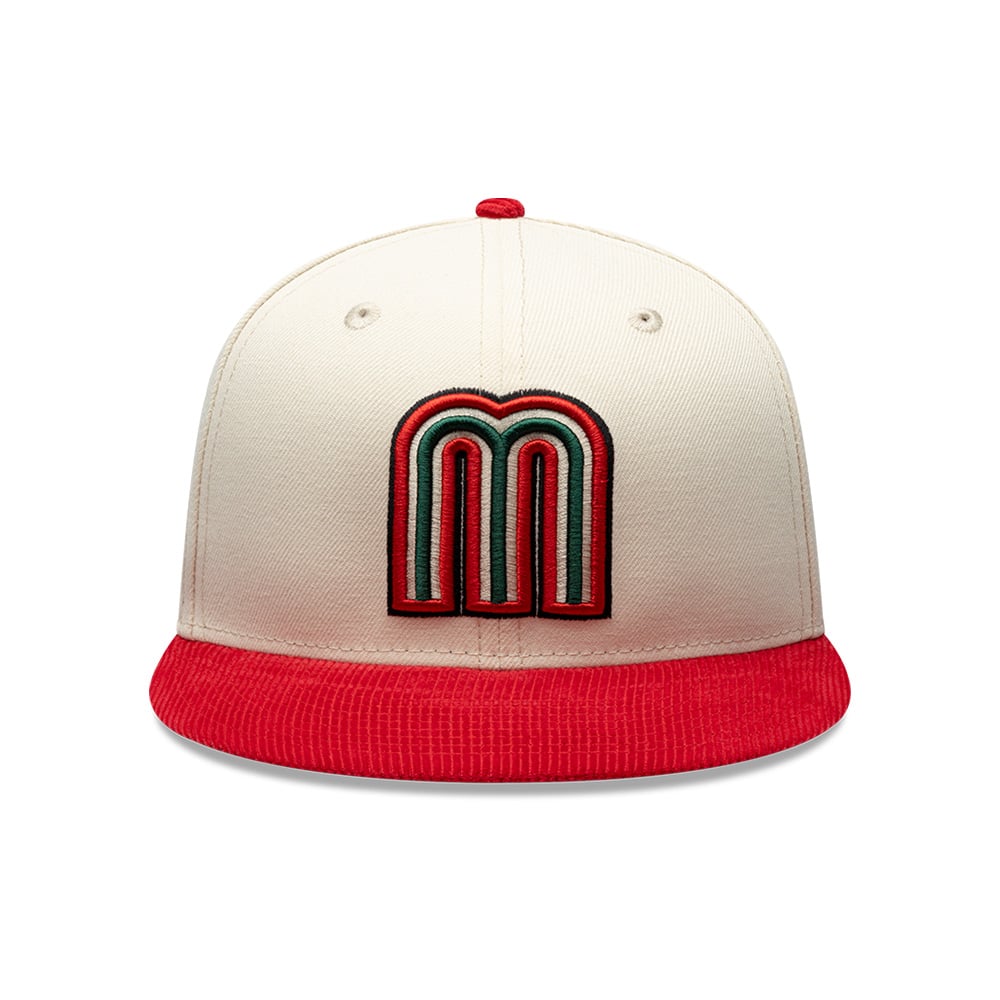 Gorra New Era 59FIFTY M&eacute;xico Soccer Championship Cord Visor Blanco 