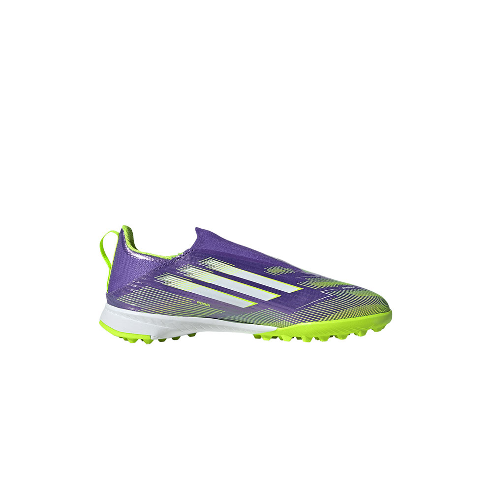 Tacos para Césped Artificial Sin Cordones F50 League para Niños Violeta 