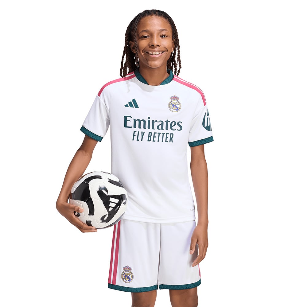 Jersey de F&uacute;tbol Adidas Real Madrid Local 26/27 Ni&ntilde;os Blanco 