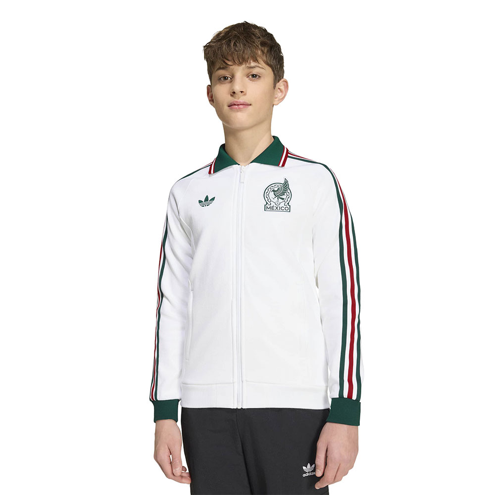 Chamarra Adidas Anthem Selecci&oacute;n Nacional de M&eacute;xico Visitante 2026 Ni&ntilde;os image number null