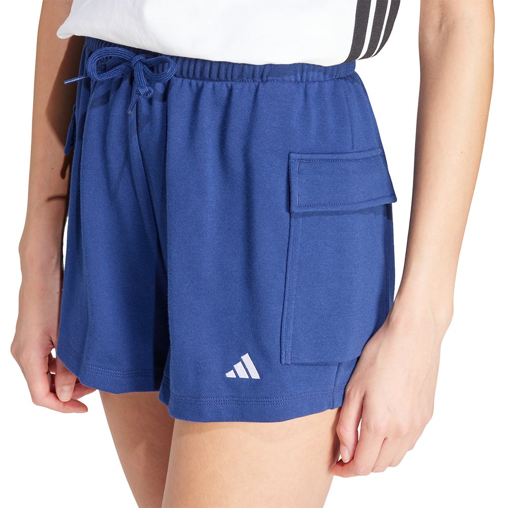 Shorts Cargo Essentials Logo Pequeño Felpa Francesa Azul