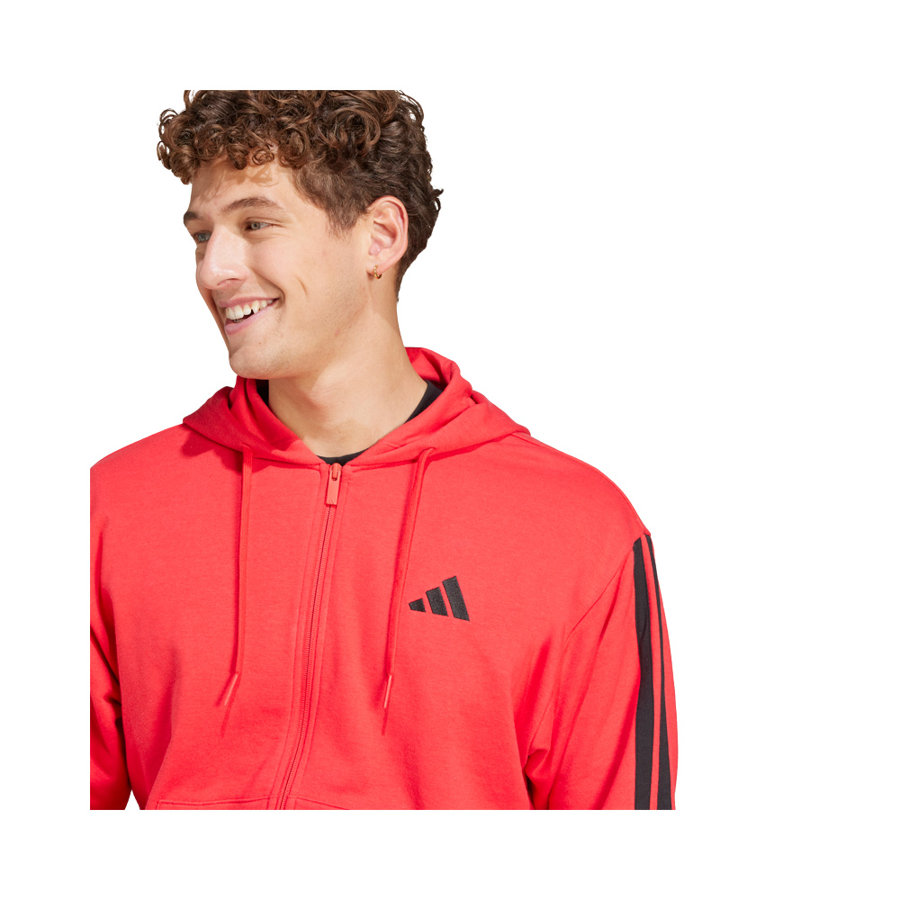 Adidas Sudadera Con Gorro Essentials 3 Franjas Felpa Francesa image number null