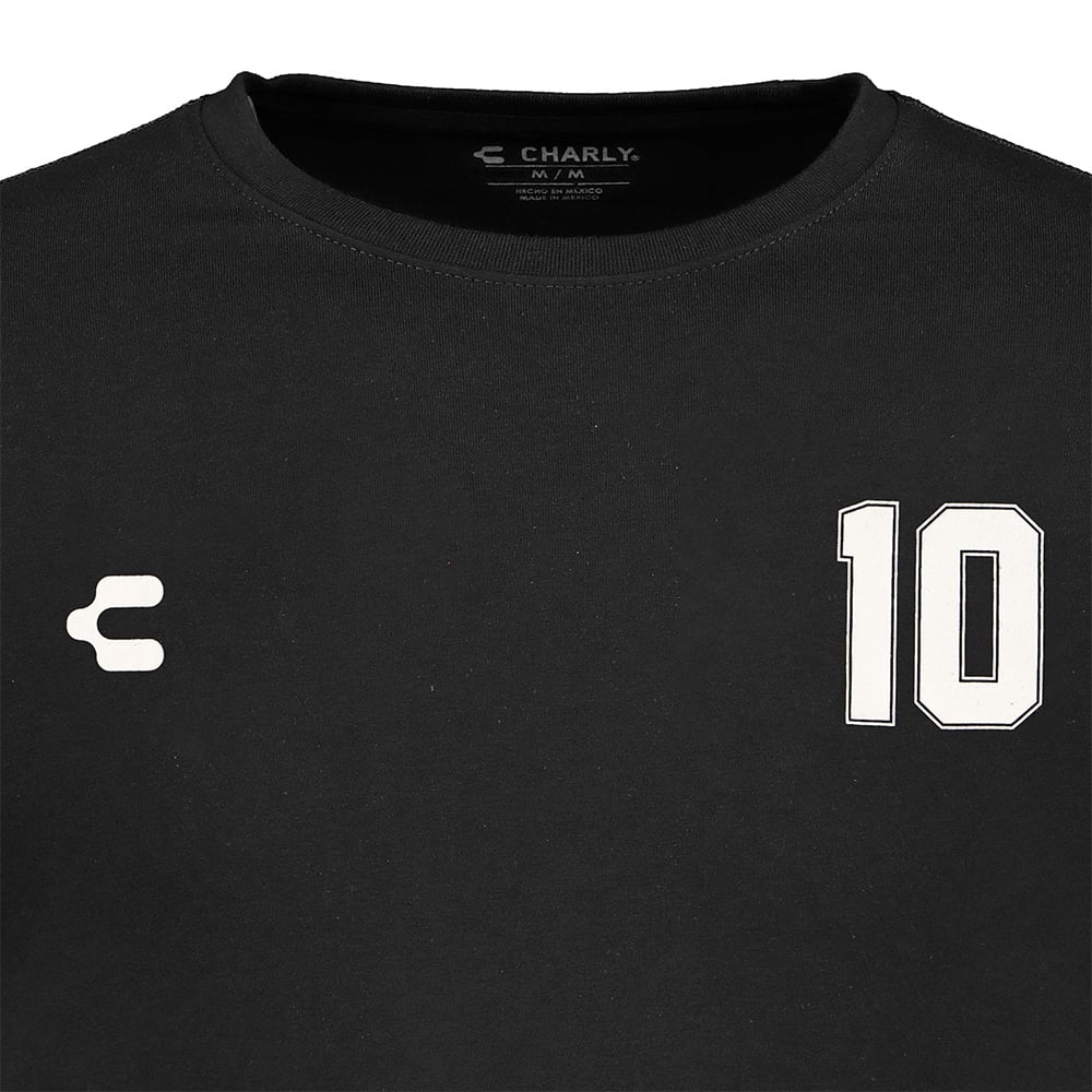 Charly Leyendas 10 Playera Negro H MULTICOLOR 
