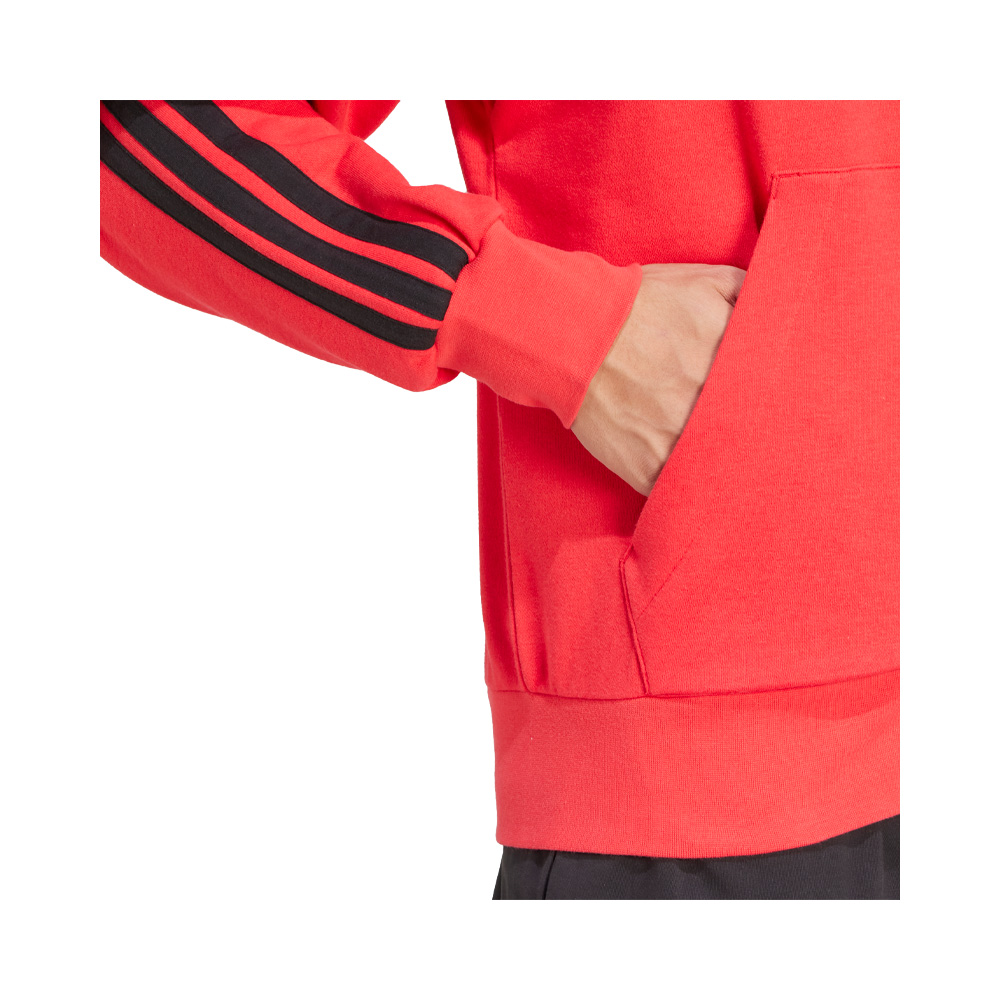 Adidas Sudadera Con Gorro Essentials 3 Franjas Felpa Francesa image number null