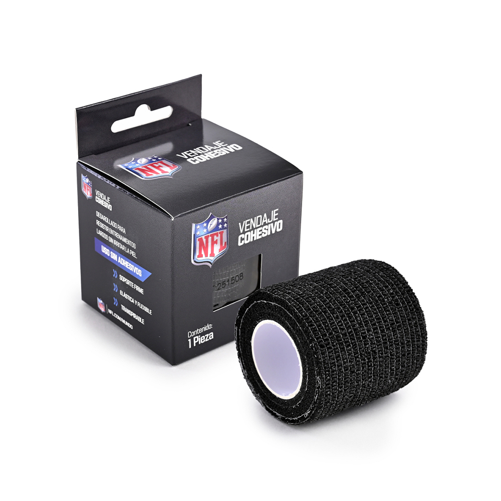 Nfl Vendaje Cohesivo Nfl Negro 5Cmx4 5M image number null