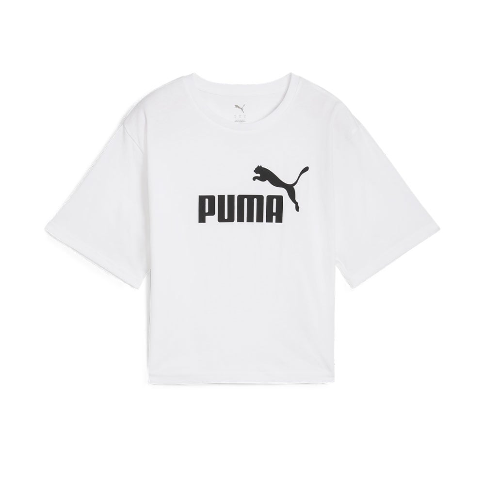Puma Ess Cropped No1 Logo Relaxed Tee image number null