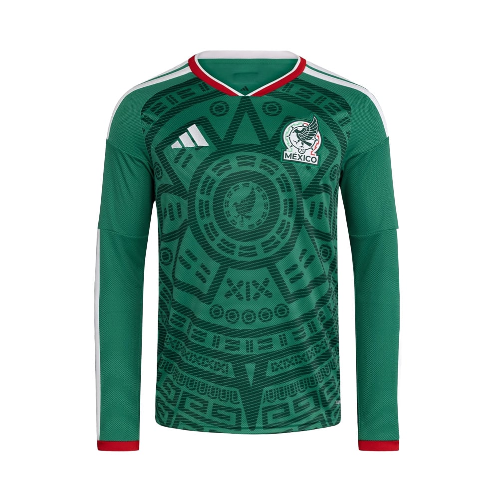 Jersey Adidas Selección Nacional de México Local Réplica Manga Larga Verde 