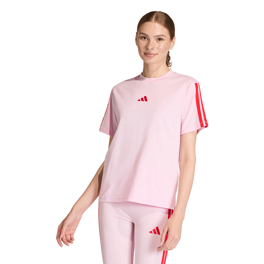 Playera Adidas Essentials 3 Franjas Algod&oacute;n image number null