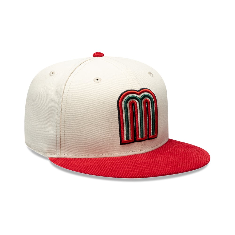 Gorra New Era 59FIFTY M&eacute;xico Soccer Championship Cord Visor Blanco 