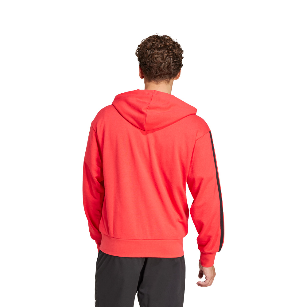 Adidas Sudadera Con Gorro Essentials 3 Franjas Felpa Francesa image number null