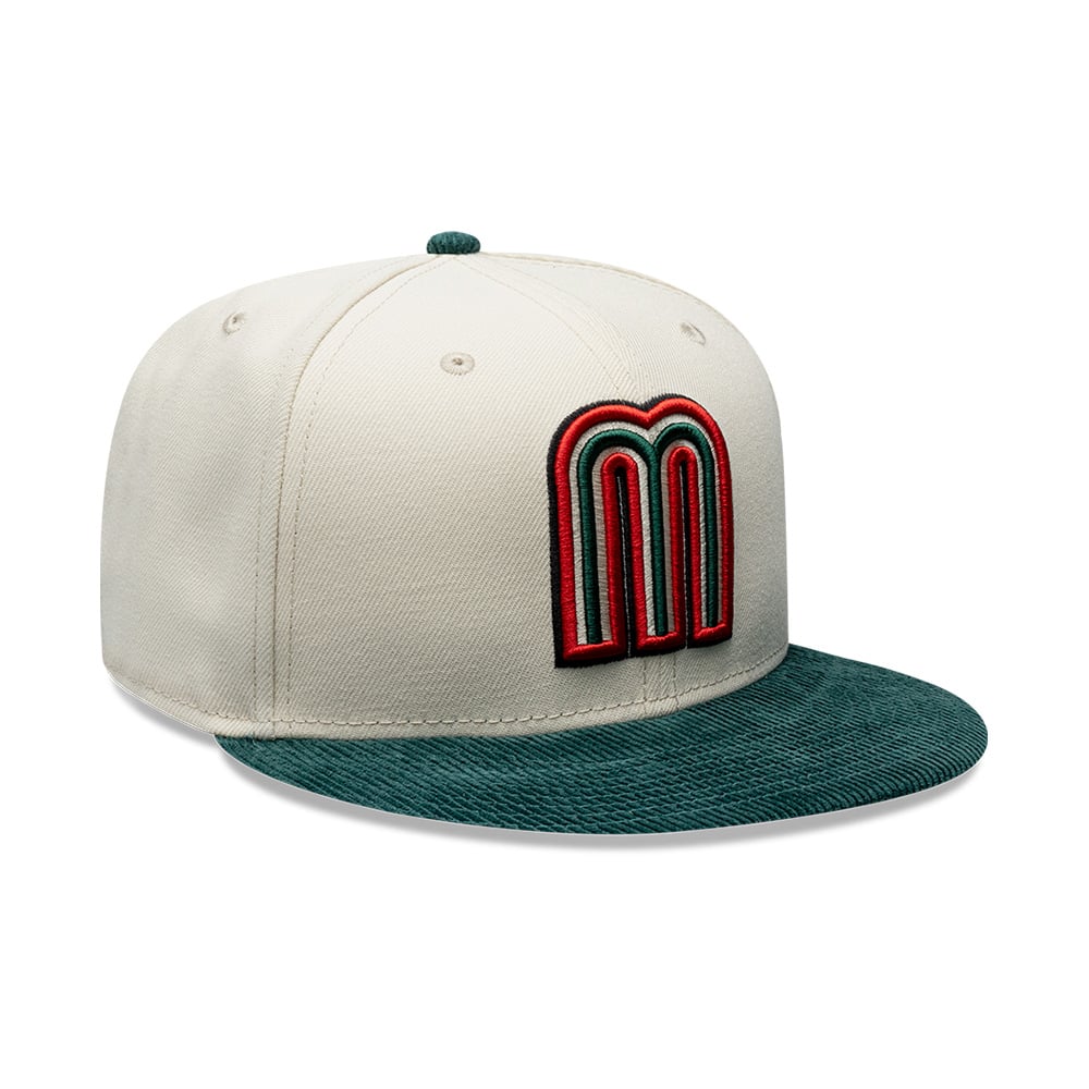 Gorra New Era 59FIFTY M&eacute;xico Soccer Championship Cord Visor Blanco 