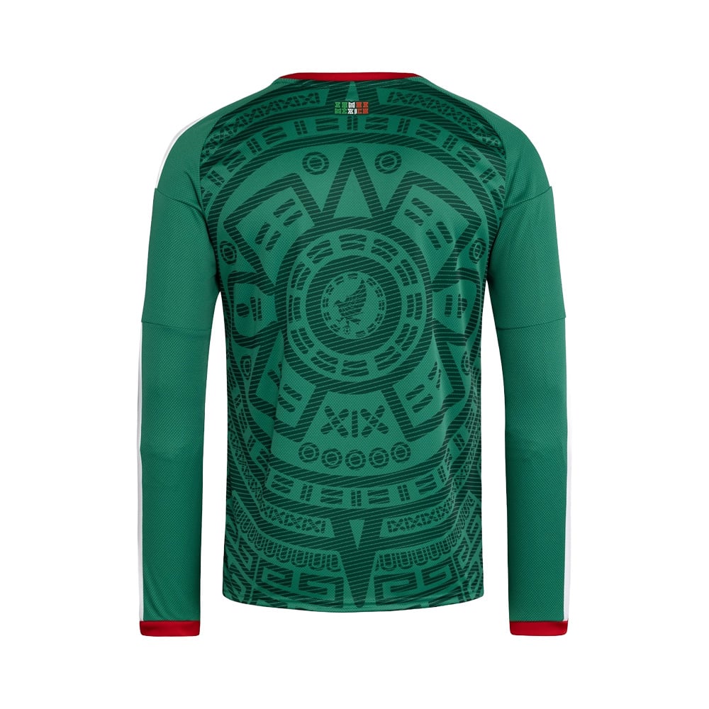Jersey Adidas Selección Nacional de México Local Réplica Manga Larga Verde 