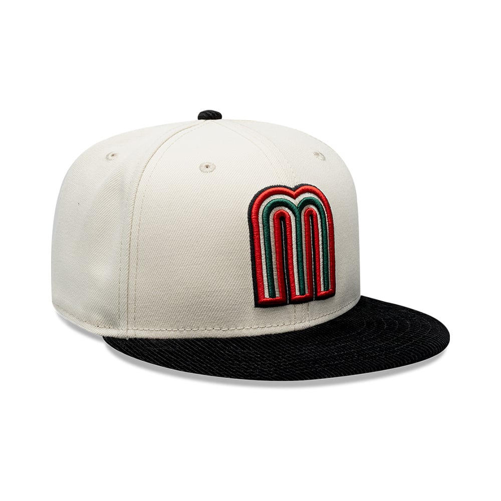 Gorra New Era 59FIFTY M&eacute;xico Soccer Championship Cord Visor Blanco 