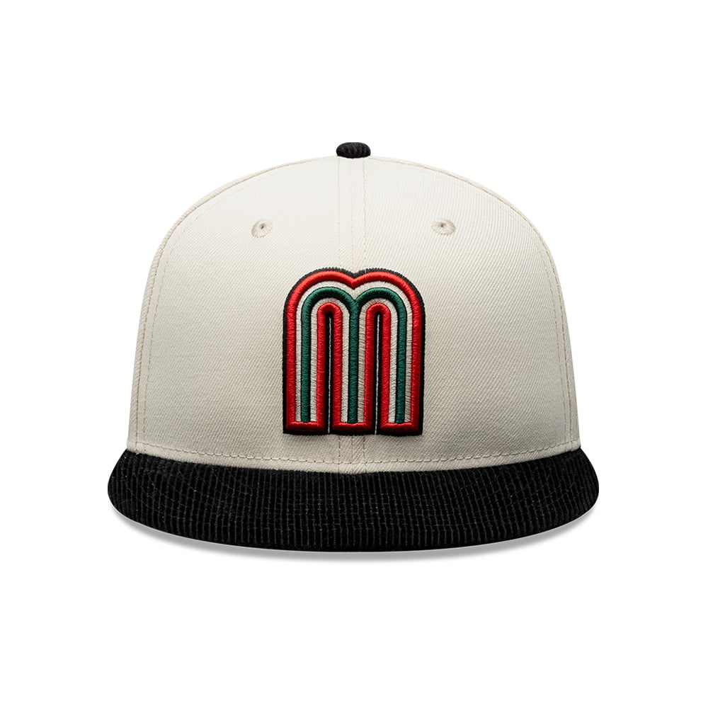 Gorra New Era 59FIFTY M&eacute;xico Soccer Championship Cord Visor Blanco 