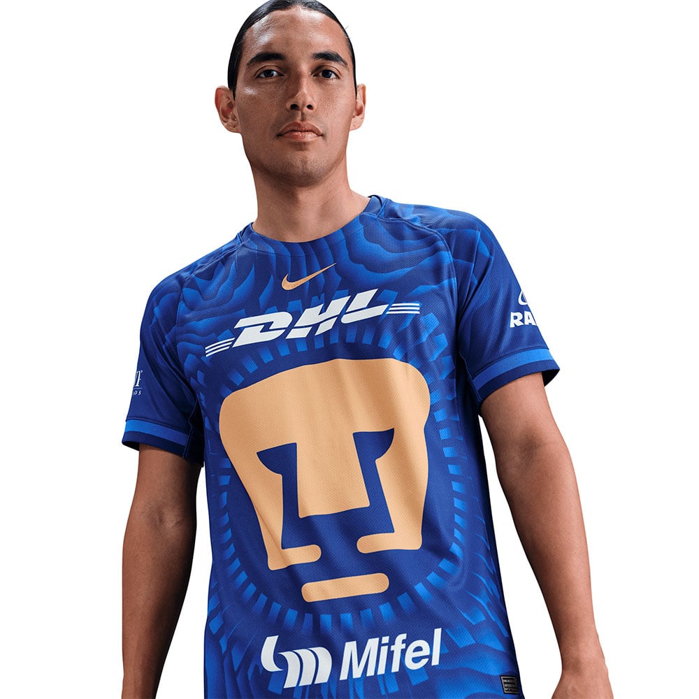 Jersey de F&uacute;tbol Nike Pumas UNAM Visitante 2025/26 Stadium Azul S