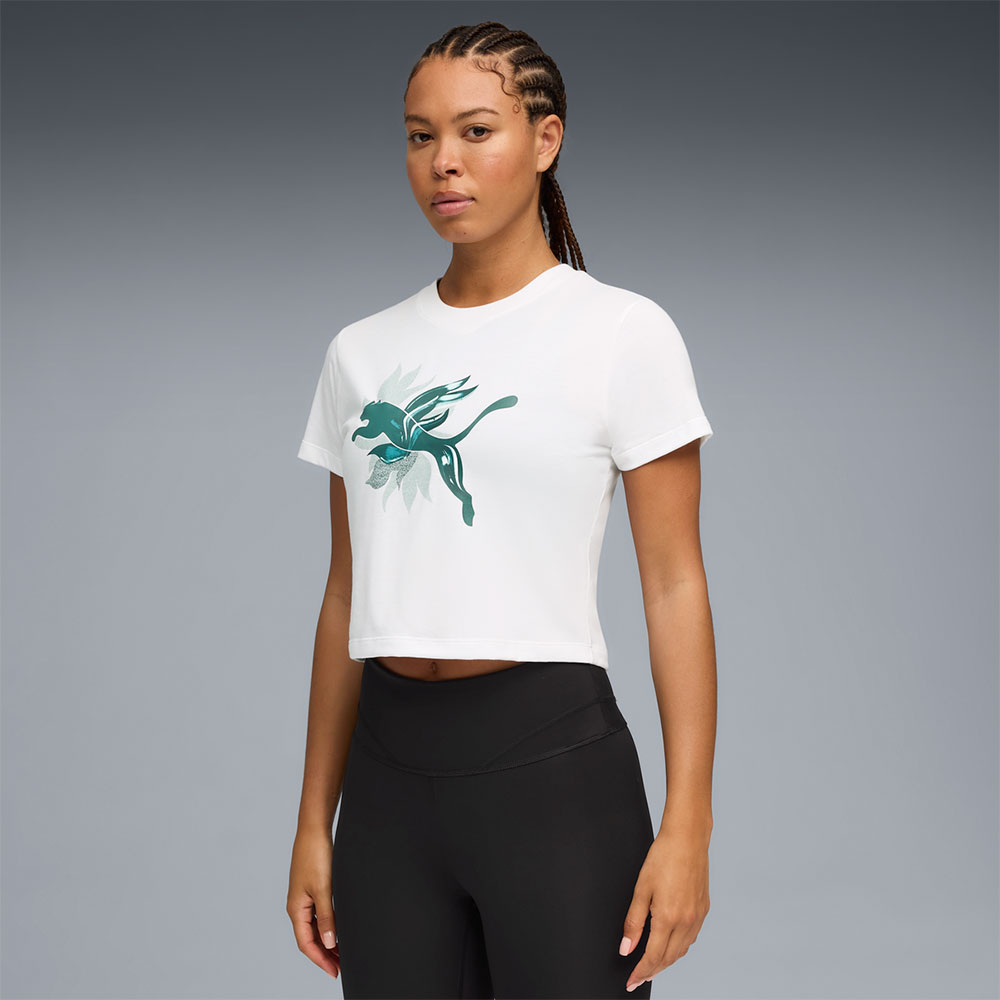 Puma W Green Terrains Fashion Graphic Tee MULTICOLOR