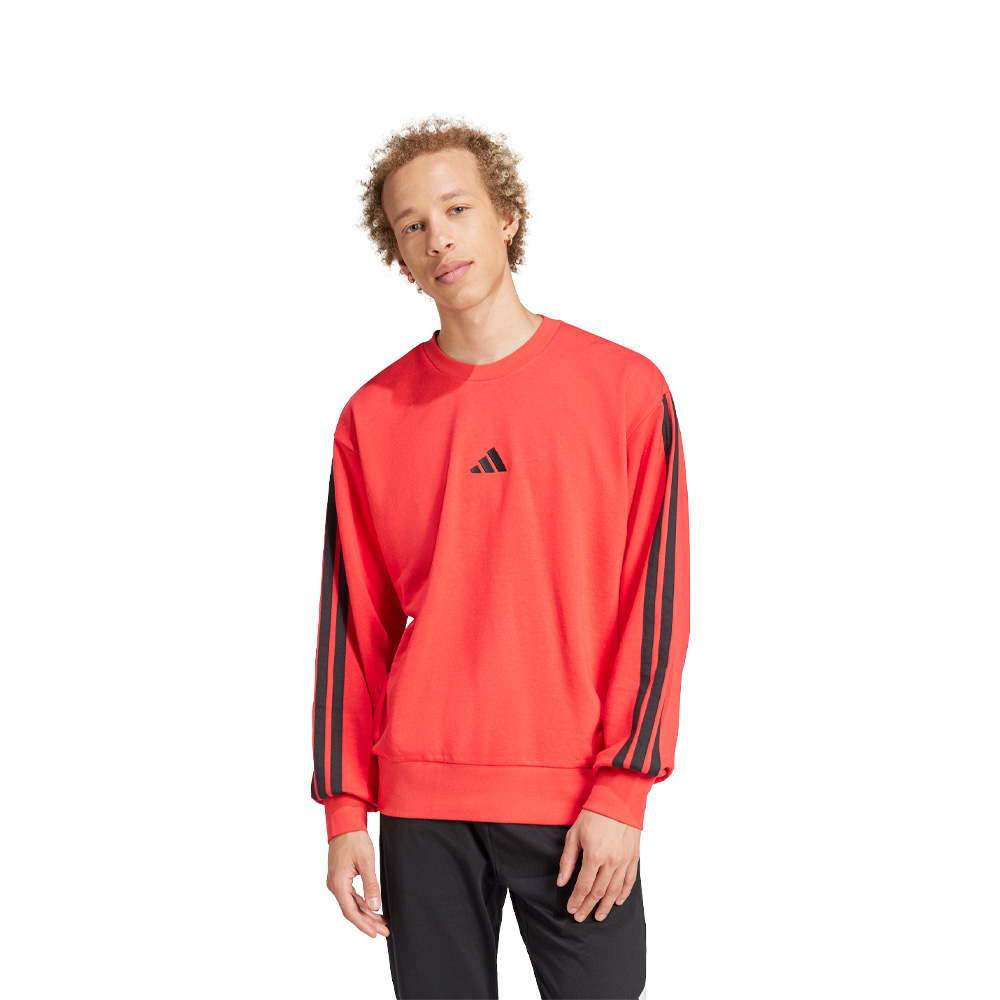 Adidas Sudadera Essentials 3 Franjas Felpa Francesa image number null