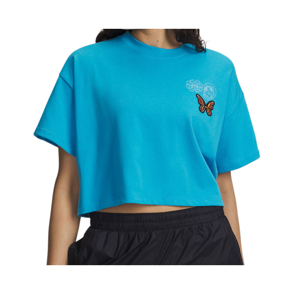 Under Armour Icon Hwt Boxy Crop Dotd Ss MULTICOLOR 