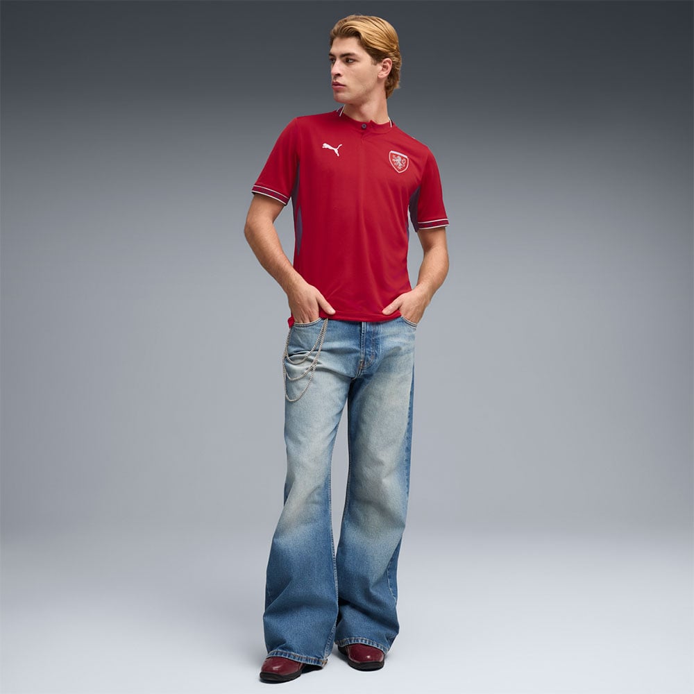 Jersey de F&uacute;tbol Puma Rep&uacute;blica Checa Local 2026 Replica Hombre Rojo 