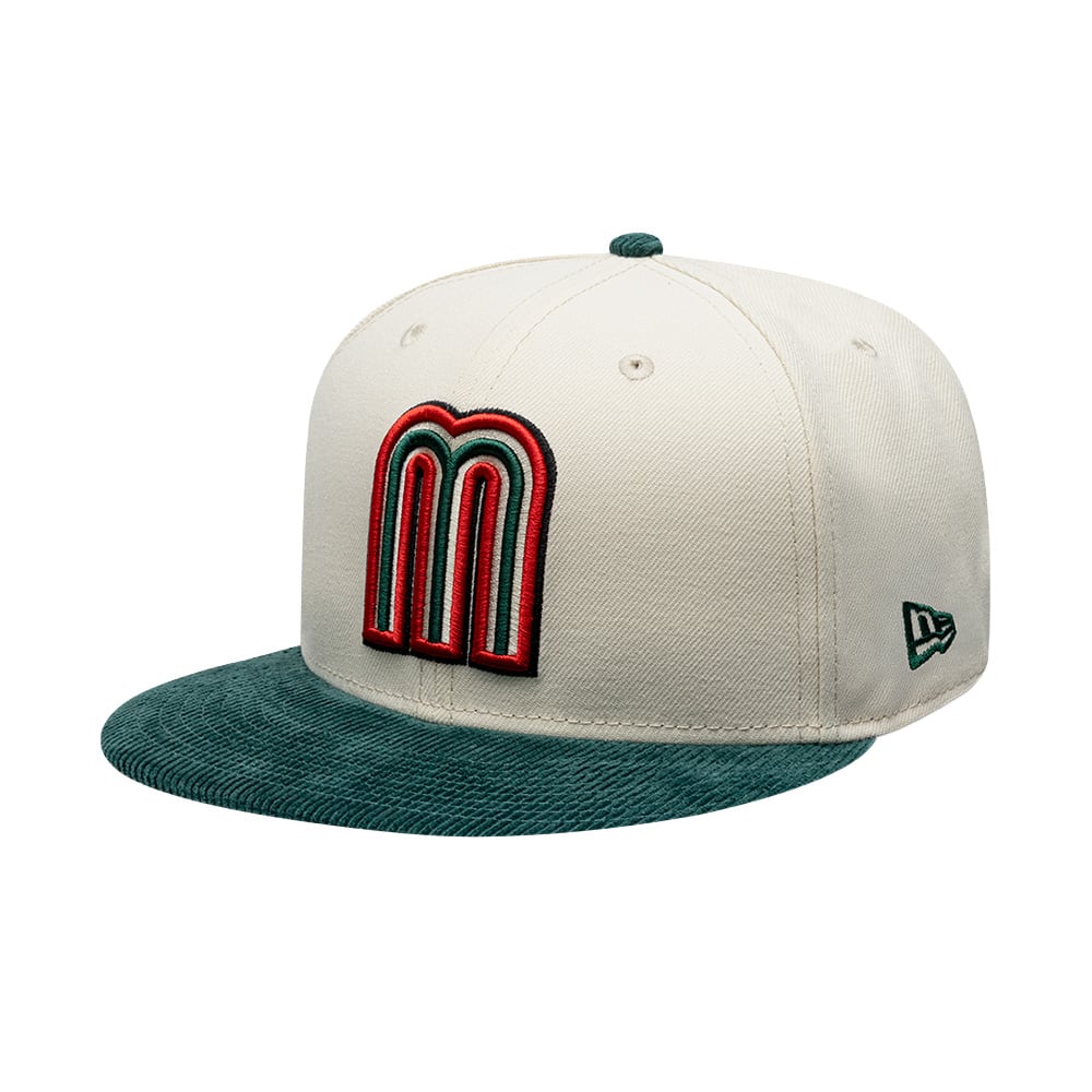 Gorra New Era 59FIFTY M&eacute;xico Soccer Championship Cord Visor Blanco 