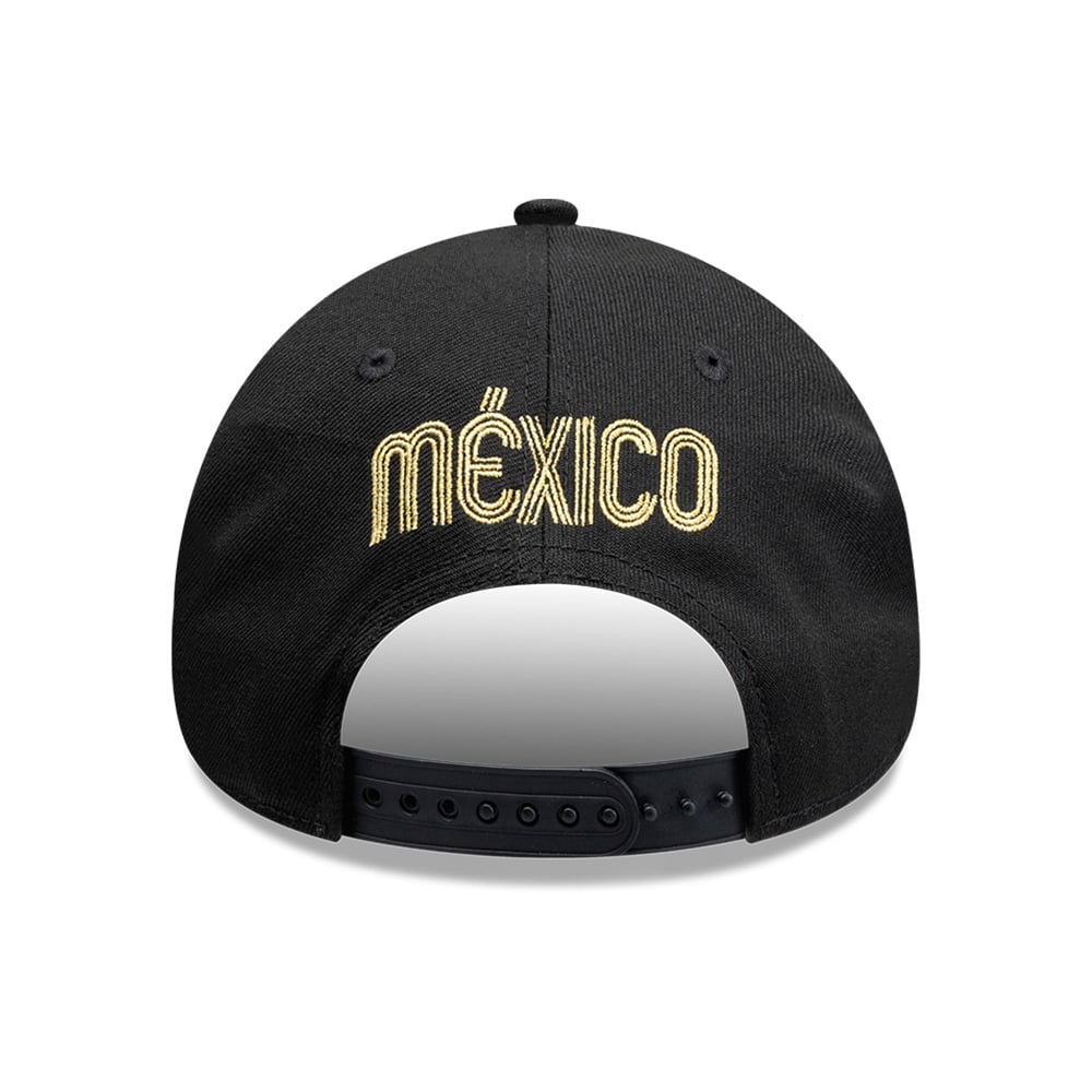 Gorra New Era 9FORTY M&eacute;xico Soccer Championship Gold Negro UNI