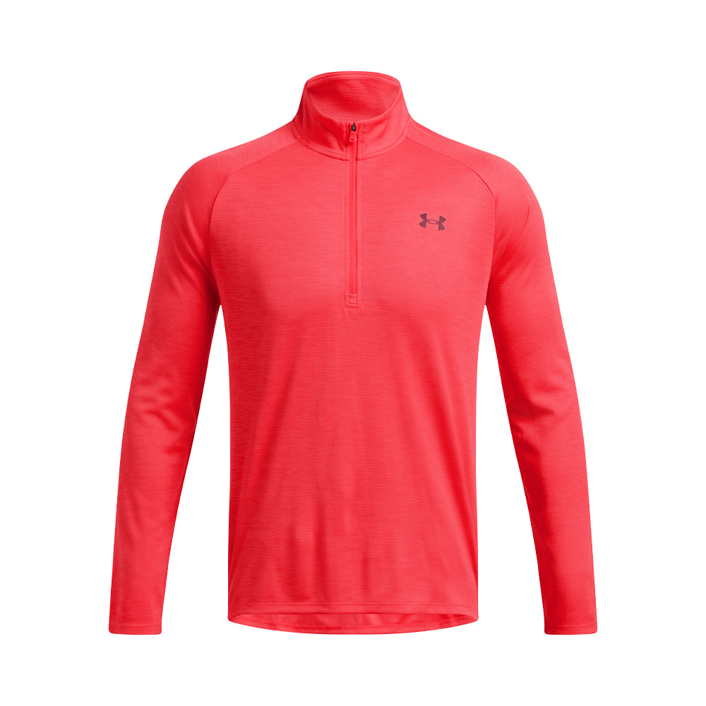 Under Armour Ua Tech Textured 1 2 Zip Red image number null