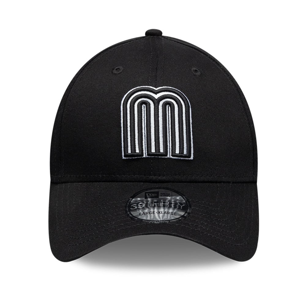 Gorra New Era 39THIRTY M&eacute;xico Soccer Championship Solid Negro 