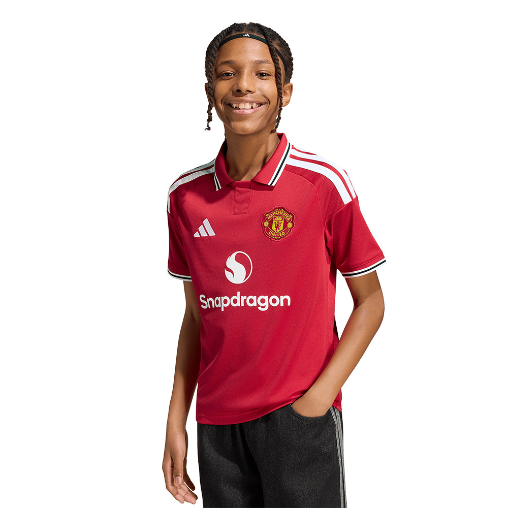 Jersey de F&uacute;tbol Adidas Manchester United Local 26/27 Ni&ntilde;os Rojo 