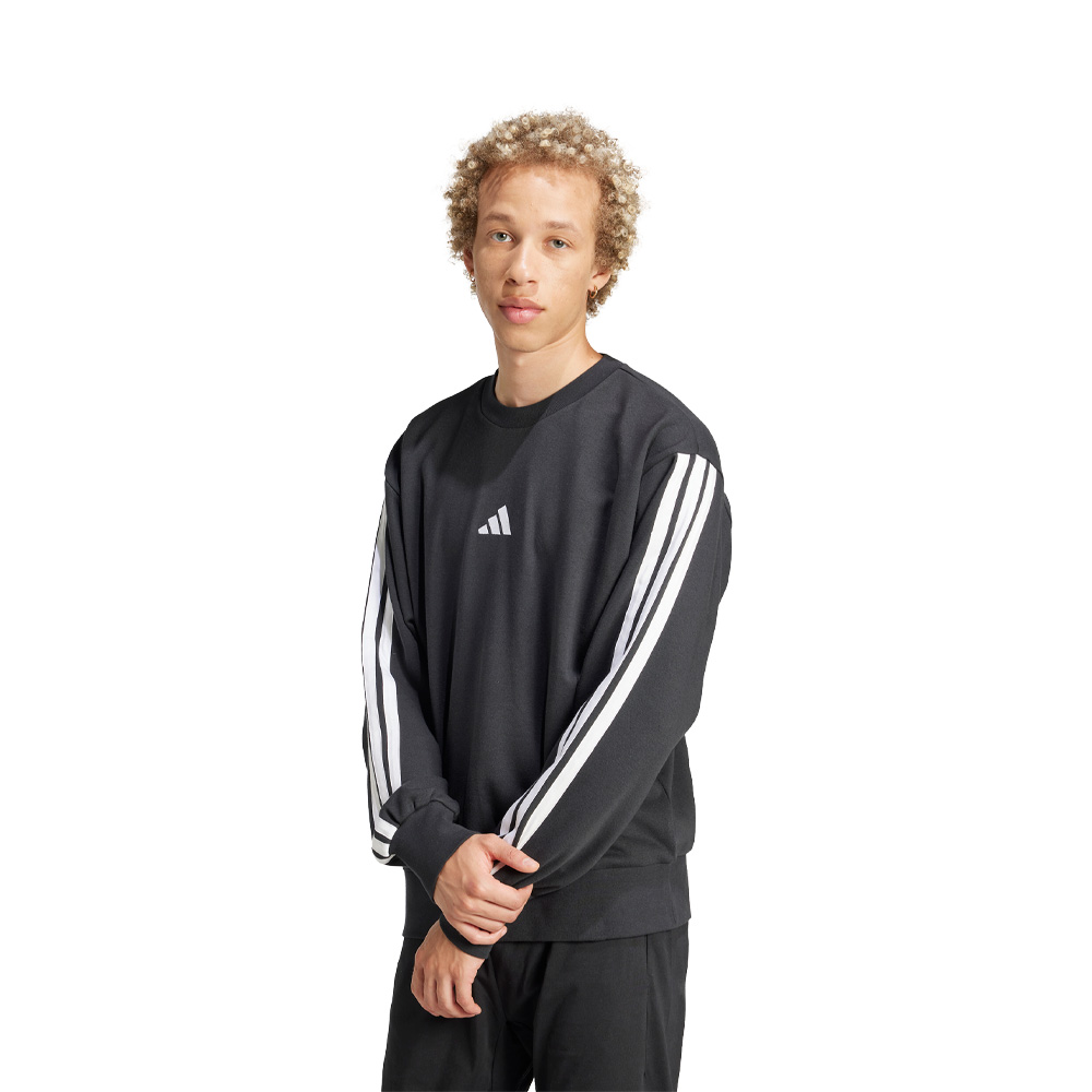 Adidas Sudadera Essentials 3 Franjas Felpa Francesa image number null
