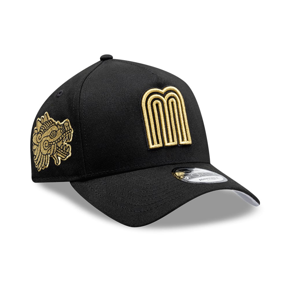 Gorra New Era 9FORTY M&eacute;xico Soccer Championship Gold Negro UNI