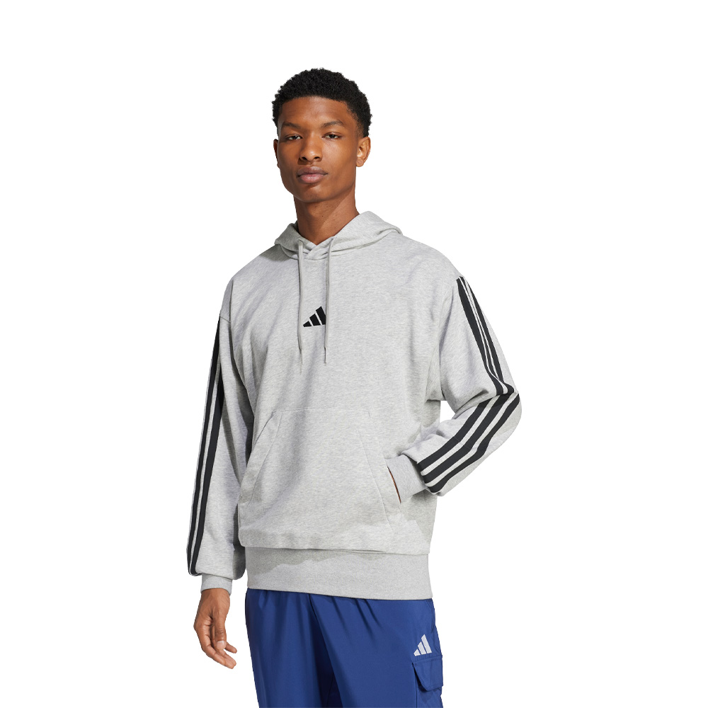 Adidas Poleron Con Capucha Essentials 3 Tiras Felpa Francesa image number null