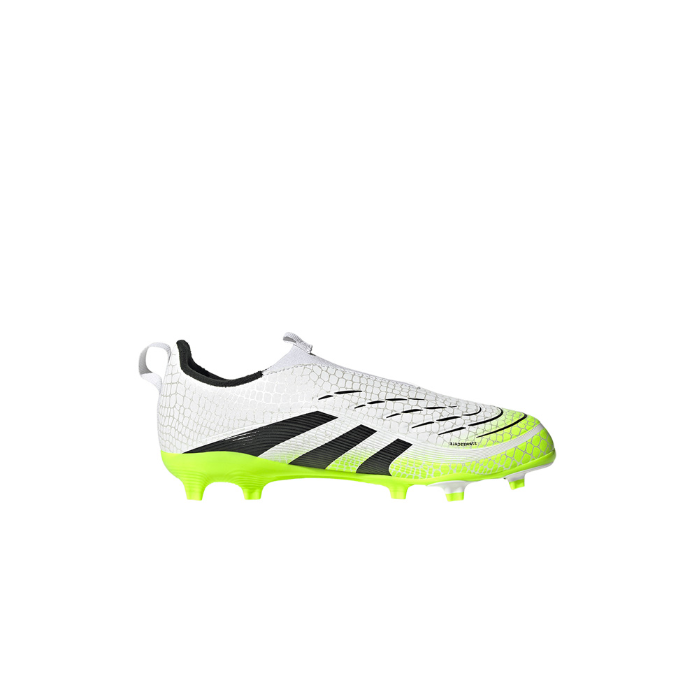Tacos para niños Predator League sin cordones para terreno firme/multiterreno Blanco 